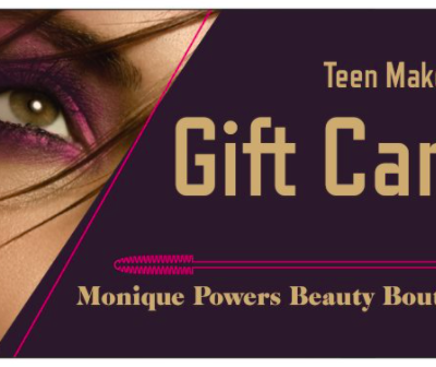 Gift Card for Teen Makeup Application