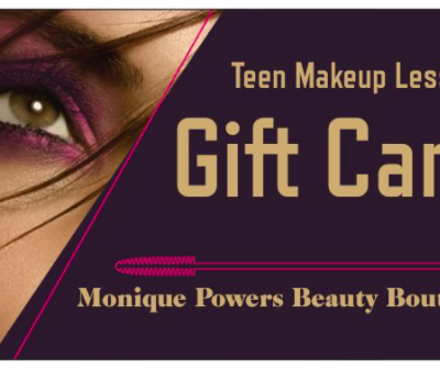 Gift Card for Teen Makeup Lesson