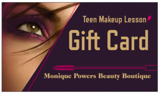 Gift Card for Teen Makeup Lesson