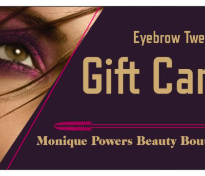 Gift Card for Eyebrow Tweeze Service