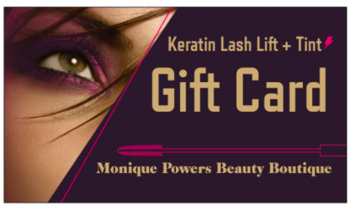 Gift Card for a Keratin Lash Lift Service